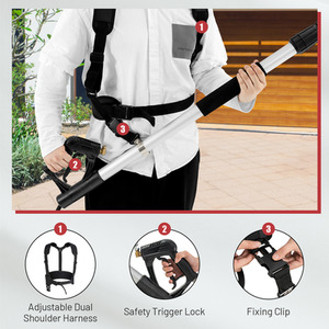 5.5M Telescoping Wand for Pressure Washers - Black by Costway