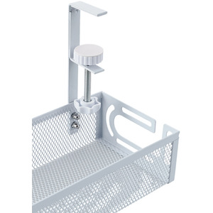 Under Desk Clamp-On Cable Management Tray - White by Livingandhome