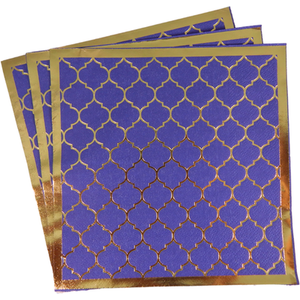 Moroccan Navy Party Napkins - Blue by Peacock Supplies