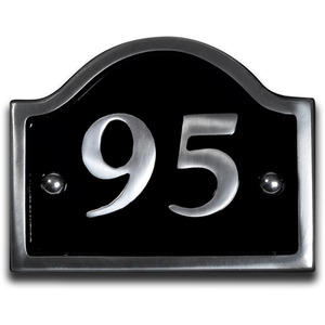 Aluminium Bridge House Number 95 - Black by The House Nameplate Company