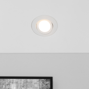 Lydia Bathroom Recessed Adjustable IP65 LED Downlight - White by Litecraft