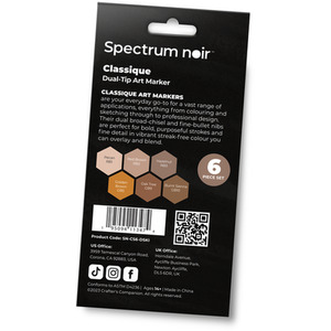 Spectrum Noir Classique 6 Pack - Dark Skintones by Spectrum Noir