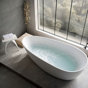 Talavera Freestanding Matt Stone Bath - White / 1700mm by Fino Stone