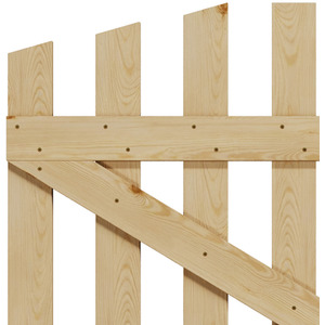 Solid Wood Garden Gate with Z-Shaped Structure by Livingandhome