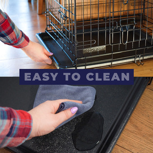 Dog Crate with Bed - Black / M by DogCratesPlus