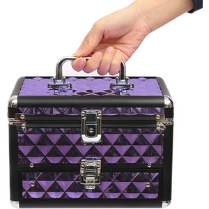 Professional Portable Makeup Case - Purple by Livingandhome