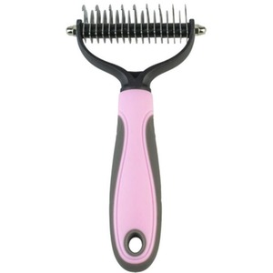 Large Double Sided Pet Hair Comb - Pink