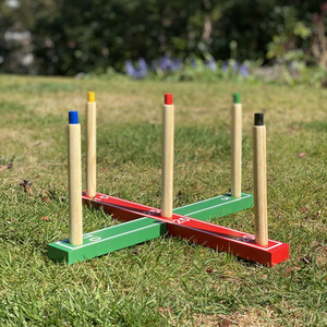 Deluxe Quoits Garden Ring Toss Game - Red by Selections