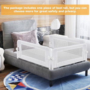 Foldable Toddler Bed Rail - White by Costway