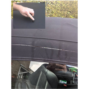 Black Car Soft Top Roof and Convertible Repair Kit - Black by Stormsure