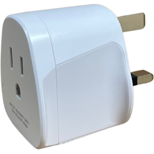 UK Visitor Travel Adaptor from USA Canada Mexico - White by ShaniTech
