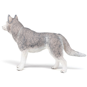 PAPO Dog and Cat Companions Siberian Husky Toy Figure - 54035 - Grey by PAPO