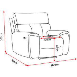 Cancun Recliner Chair - Brown