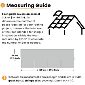 Premium Bitumen Roof Shingles for Sheds, Gazebos, and Outdoor Buildings 20 Pcs - Red by NOVECRAFTO