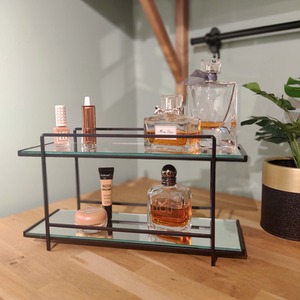 The Mia Mirrored Cosmetic Organiser - Black by The Mia UK