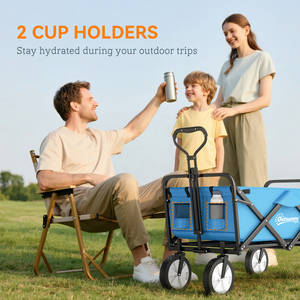 Outsunny Folding Outdoor Storage Bag with Telescopic Handle by Outsunny