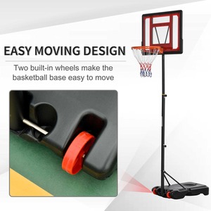 HOMCOM Basketball Hoop Stand with Adjustable Height - Black by HOMCOM