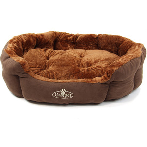 Deluxe Faux Fur Dog Bed in Chocolate Brown - Brown / XL by Actiaspet