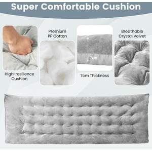 Outdoor Camping Cot Pads Velvet Sleeping Mattress - Grey by Costway