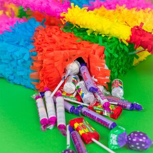 Number 0 Cardboard Pinata, Stick and Blindfold Set - Multi by Fax Potato