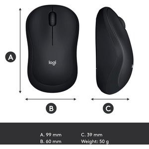 Logitech M185 Wireless Mouse Black - Black by Logitech