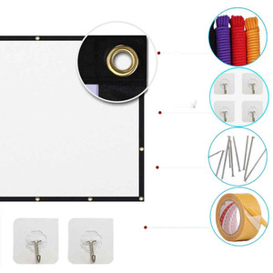 Easy Folding Portable Polyester Curtain - White