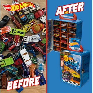 Hot Wheels 18 Car Metal Carry Case - Blue