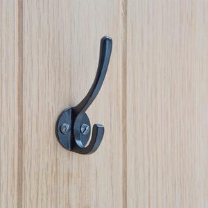25x80mm Hat Coat Hook - Black by Hammer and Tongs