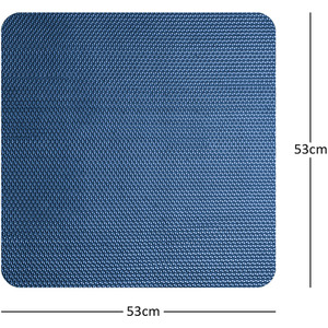 Reversible Square Dual-Colour PVC Shower Mat - Blue / Green / 53cm x 53cm by Nicoman