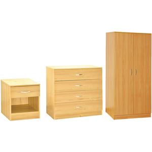Riano Trio Bedroom Set - Pine / 75cm / MDF by Vida Designs