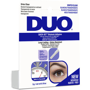 Quick Set Striplash Adhesive with Applicator - Clear by DUO