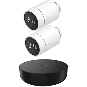 Smart Home Radiator Thermostat Twin Pack with Aqara Smart Hub - White by Aqara