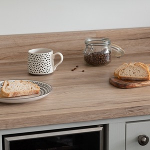 dc fix Sanremo Oak Sand Self Adhesive Vinyl Wrap for Kitchen Doors and Worktops - Beige / A4 by d-c-fix