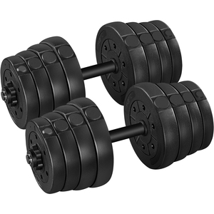 Adjustable Dumbbell Weight Set - Black / 30kg by Yaheetech