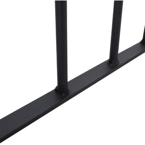 Garden Metal Fence Gate with Ball Finial Top - Black by Livingandhome