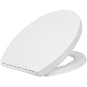Round Soft Close Toilet Seat - White - White by Harbour Housewares