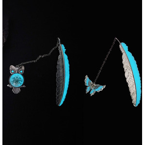 Luminous Metal Vintage Bookmark - Butterfly / 3.5cm