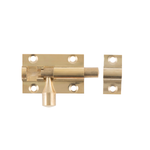 Brass Door Bolts Straight - Brass / 4cm by Hiatt