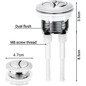Ultra 38mm Dual Push Button Toilet Cistern Flush Button Replacement Water Saving by Ultra