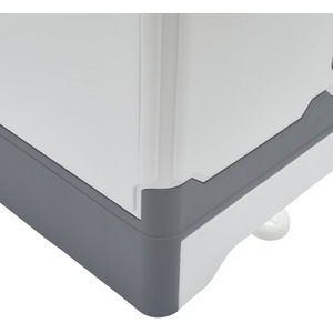 Cat Litter Box with Lid, Foldable with Scoop - Grey by Livingandhome