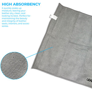 Simply Auto Leather Microfibre Cloth - Grey
