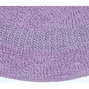 Luxury Reversible Round Bath Mat - Lilac by Homescapes
