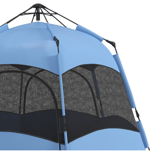 Outsunny Six Man Hexagon Pop Up Tent - Blue by Outsunny