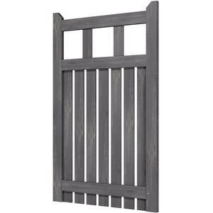 Spruce Wood Garden Fence Gate with Raised Sides by Livingandhome