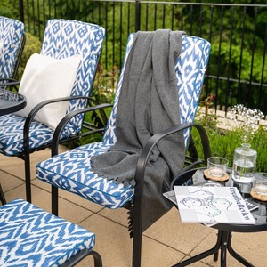 Reclining Garden Dining And Leisure Furniture Set - Blue by Hectare