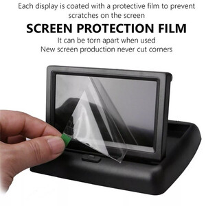 Folding Rear View Reversing Camera Kit - Black