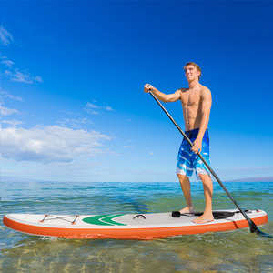 Outsunny 10ft Inflatable Paddle Stand Up Board - White by Outsunny