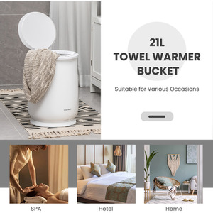 Portable Spa Hot Towel Heater - White by Costway