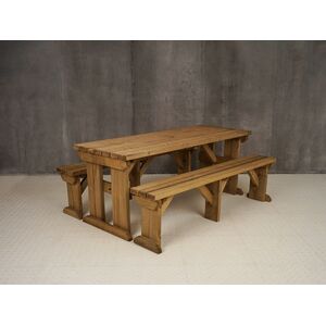 Aspen Wooden Patio Furniture - Rustic brown / 240cm by Arbor Garden Solutions