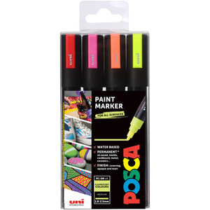 Posca PC-5M Set (Fluorescent Colours) - Fluorescent
